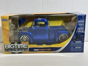 JADA BTM 1956 FORD F100 PICKUP TRUCK BLUE 1:24 DIECAST MODEL CAR 90485 #92 - Picture 1 of 9