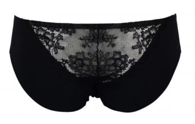 Pleasure State Carmen Black Mini Briefs Size Small Sexy lace back knickers pants - Image 1 of 2