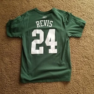 New York Jets Darrelle Revis NFL Football Reebok T Shirt Size LARGE L - Picture 1 of 5