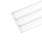 Plastic Pipe Rigid Tube Clear 0.67"(17Mm) Id 0.78"(20Mm) Od 14" (350Mm), 3Pcs