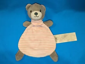ERGEE BÄR TEDDY SCHMUSETUCH KUSCHELTUCH COMFORTER BEAR ROSA GESTREIFT - Bild 1 von 2