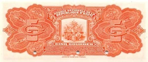 Haiti 10  Gourdes  L. 1919 / 1951  P 180s  Specimen  Uncirculated Banknote Me#R - Picture 1 of 2