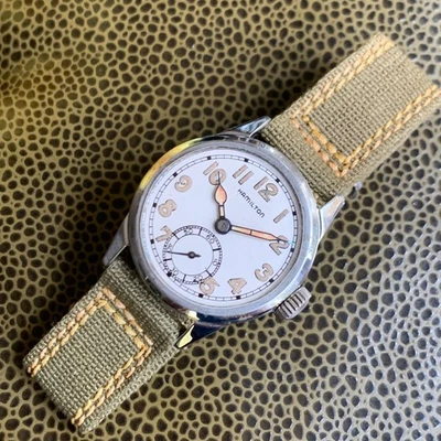 Hamilton ORD 1940. DEPT. Reloj Pulsera Grado 987A Snap Back US Militar Segunda Guerra Mundial Foto 1 de 4