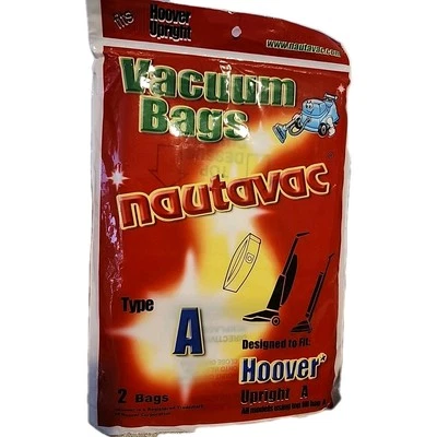Nautavac Vacuum Bags - Type A - Hoover - Upright A - 2 Pack - NEW Foto 1 de 3
