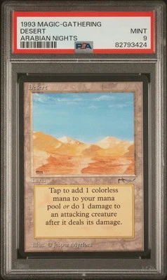 Desert (Mirage / Campfire) - Arabian Nights - MINT - PSA 9. See MTG in Store.  - Image 1 of 2