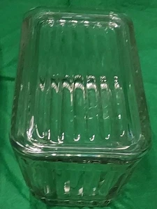 Anchor Hocking 1932 Vintage Design Ribbed Glass Refrigerator Dish & Lid 2 Availa - Picture 1 of 15