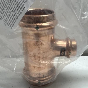 VIEGA ProPress 77462 Tee 1-1/2" x 1-1/2" x 3/4", P x P x P Copper Press Fitting - Picture 1 of 5