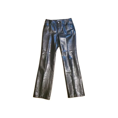 Pantalones de cuero negros Gap Y2K Bootcut para mujer talla 6 tiro medio 5 bolsillos Foto 1 de 4