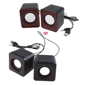 Compact Pocket Size Mini Wired Speakers Shockingproof Subwoofer Easy to Carry - Picture 1 of 8
