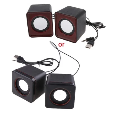 Compact Pocket Size Mini Wired Speakers Shockingproof Subwoofer Easy to Carry - Image 1 of 4