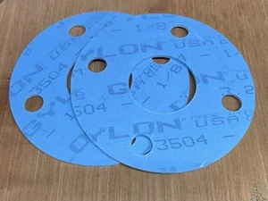 2 x GYLON 3504 PTFE Aluminosilicate 3.5mm Thick Gasket 60mm Bore 165mm OD - Picture 1 of 1