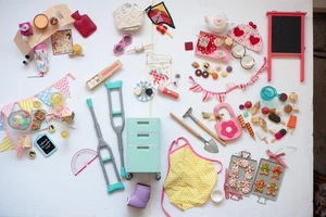 HUGE Lot OG Our Generation 18" Doll Acessories & Sets Food Tea Garden Party - Picture 1 of 15