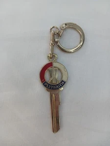 Vintage Plymouth Rocket Key Blank OEM Origina Key / 1956 - 1967 Keychain - Foto 1 di 2