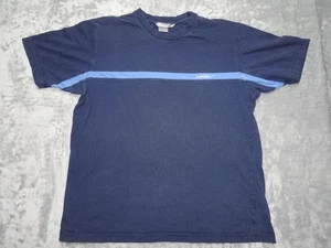 Vintage Nike T-Shirt Navy Blue Embroidered Swoosh Stripe Logo 90s Y2K XXL - Picture 1 of 14
