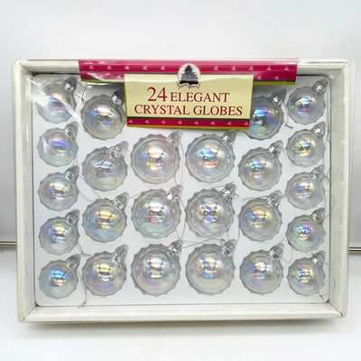 Holiday Classics 24 Elegantes Globo Cristal Adornos Iridiscentes para Rellenar 3 Tallas Foto 1 de 4