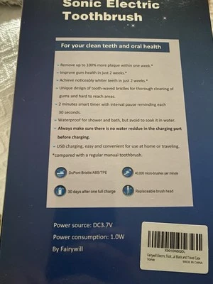 Cepillo de dientes eléctrico sónico recargable USB Fairywill FW508 Foto 1 de 2