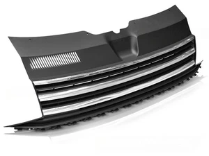 Front Grille Black-Chrome Without Logo for VW T6 Pre-Facelift 2015-2019 EU-spec  - Bild 1 von 7