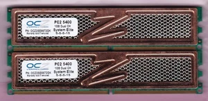 2GB 2x1GB OCZ OCZ2SE6672GK SYSTEM ELITE DDR2-667 PC2-5400 Ram Memory Kit Gamer - Picture 1 of 2