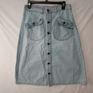 Falda vaquera Sweet Salt talla 2 algodón 100 % informal bolsillos delanteros abotonados  - Imagen 1 de 13