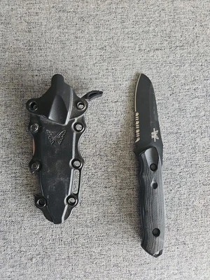 Cuchillo de buceo/rescate fluvial Benchmade 100S R&R acabado negro 440C Foto 1 de 4
