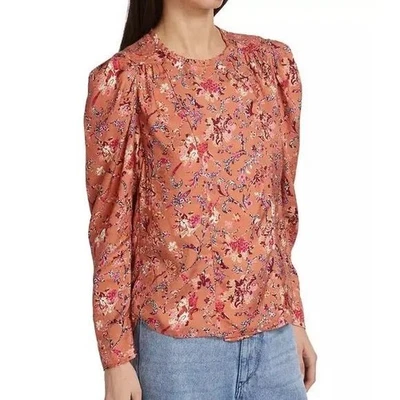 Top Isabel Marant Etoile Benson Estampado Floral Manga Abullonada Talla 40 Foto 1 de 4