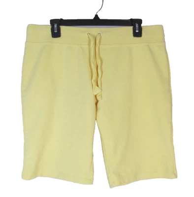 DANSKIN NOW Womens Size L 12-14 Yellow Elastic Drawstring Waist Exercise Shorts - Image 1 of 4