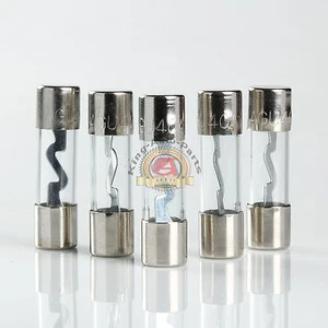 5 x Glass Fuse 40 AMP Silver Tips AGU40 - Picture 1 of 3