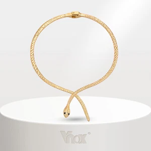 Gargantilla Vnox Serpiente Torques para Mujeres Niñas, Puño de Metal Abierto Collar Club Fiesta - Imagen 1 de 10