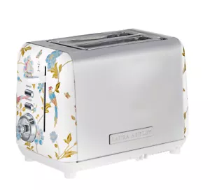 Laura Ashley Elveden 2 Slice Toaster+Wide Rack+7 Settings+Reheat Mode - SBT582WS - Picture 1 of 4