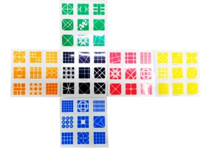 Replacement stickers for you Rubiks´s cube 3x3 Multicube white - Bild 1 von 7