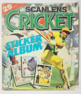 1983/84 Scanlen's Cricket sticker album complete (damaged) & 2 wrappers - Picture 1 of 16