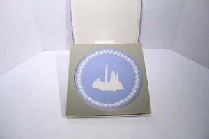 "Platos de Navidad Wedgwood azul jaspe 8"" 1970" - Imagen 1 de 12
