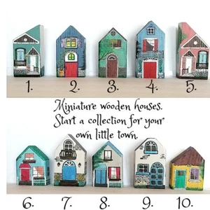 Unique toys miniature wooden houses charming home decorations - Bild 1 von 4