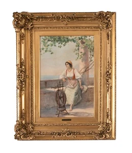 Luigi Olivetti Italian 1856 - 1941 Original Watercolor Painting Signed Roma 1901 - Picture 1 of 20