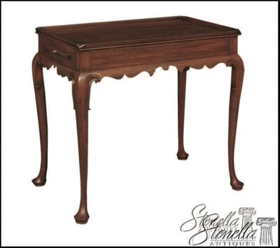 L37874: Mesa de té HENKEL HARRIS modelo #5416 Queen Anne caoba ~ NUEVA Foto 1 de 4