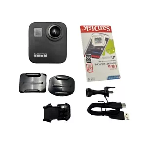 GoPro MAX 360 Waterproof Camera Spherical 5.6K30 HD Video 16.6MP Black Camcorder - Picture 1 of 11