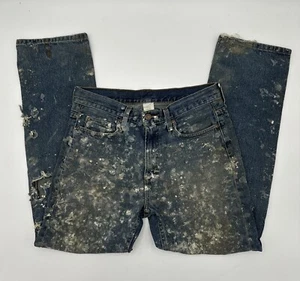 Faded Glory Jeans Mens 31x30 Carpenter Work Distressed Thrashed Destroyed - Art - Picture 1 of 16