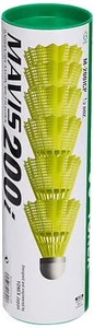 Yonex Mavis 200i Nylon Shuttle Cock, Pack of 6 (Yellow) - Picture 1 of 5