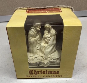 Family Christian Store Wood Look Holy Family Nativity Christmas Ornament Figure - Picture 1 of 7