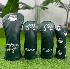 Malbon 4 Stück grün Golfschläger Headcover Driver Fairway UT PU Leder robust neu - Bild 1 von 4