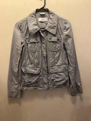 Caslon Utility Jacket Size Small Gray 100% Cotton Longsleeve Pockets  - Image 1 of 4