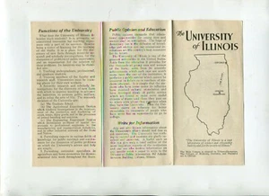 Vintage Informationsbroschüre 30er Jahre UNIVERSITY OF ILLINOIS - Bild 1 von 2