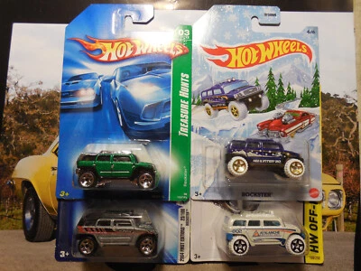 Hot Wheels Rockster LOTE 4 HUMMER TREASURE HUNTS ZAMAC PRIMERAS EDICIONES TODOTERRENO Foto 1 de 4