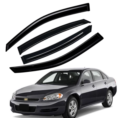 Fits 2006-2013 Chevrolet Impala Tape-on Sun Rain Guard Window Visor Rainproof  Foto 1 de 4