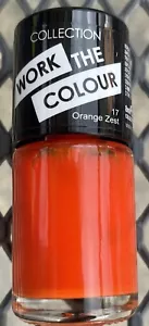 Collection work the colour 8ml nail polish varnish 17 Orange Zest FREEPOST - Picture 1 of 1