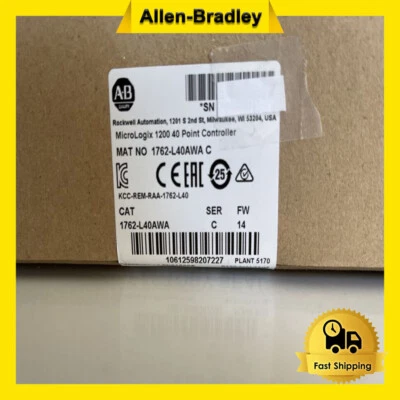 NEW PLC AB 1762-L40AWA SER C MicroLogix 1200 40 Point Controller 120/240VAC - Image 1 of 4