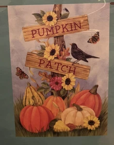 NIB PUMPKIN PATCH 28" X 40" PORCH FLAG 10-3104-136 RAIN OR SHINE SEASONAL FALL - Picture 1 of 3