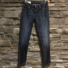 Fidelity Dark Wash Houston Low Rise Straight Leg Womens Jeans Waist 25 Inches