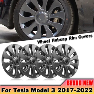 4PCS 18inch Hub Cap Rim Cover Wheel Trim For Tesla Model 3 2017-2023 Gray - Picture 1 of 22