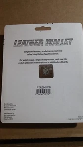 Official NFL Leather Wallet TriFold Embossed Choose Team Dark Brown gift New NIP - Picture 1 of 20